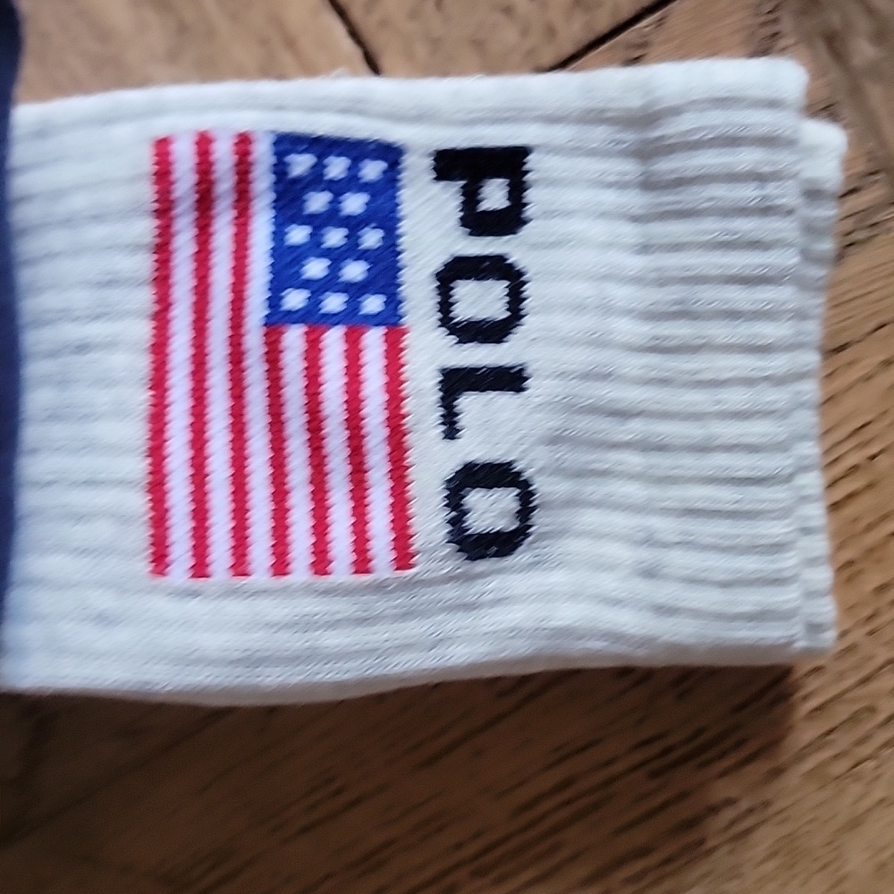 Polo Ralph Lauren/3-Pk.Flag/Polo/Bear Crew Socks - Picture 7 of 10
